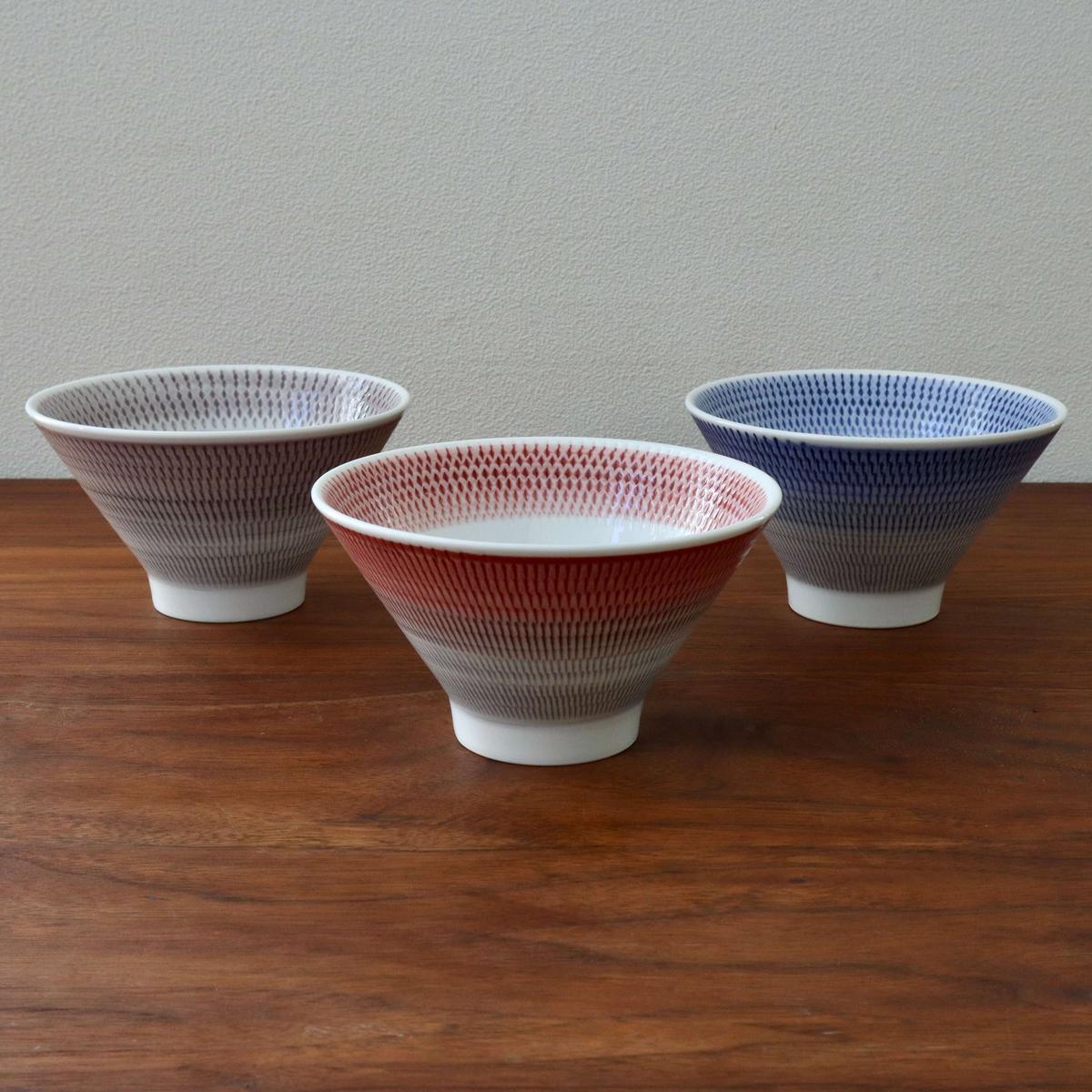 新品 波佐見焼 富士碗 おしゃれ 有田焼 カンナ彫り 手彫り 一真