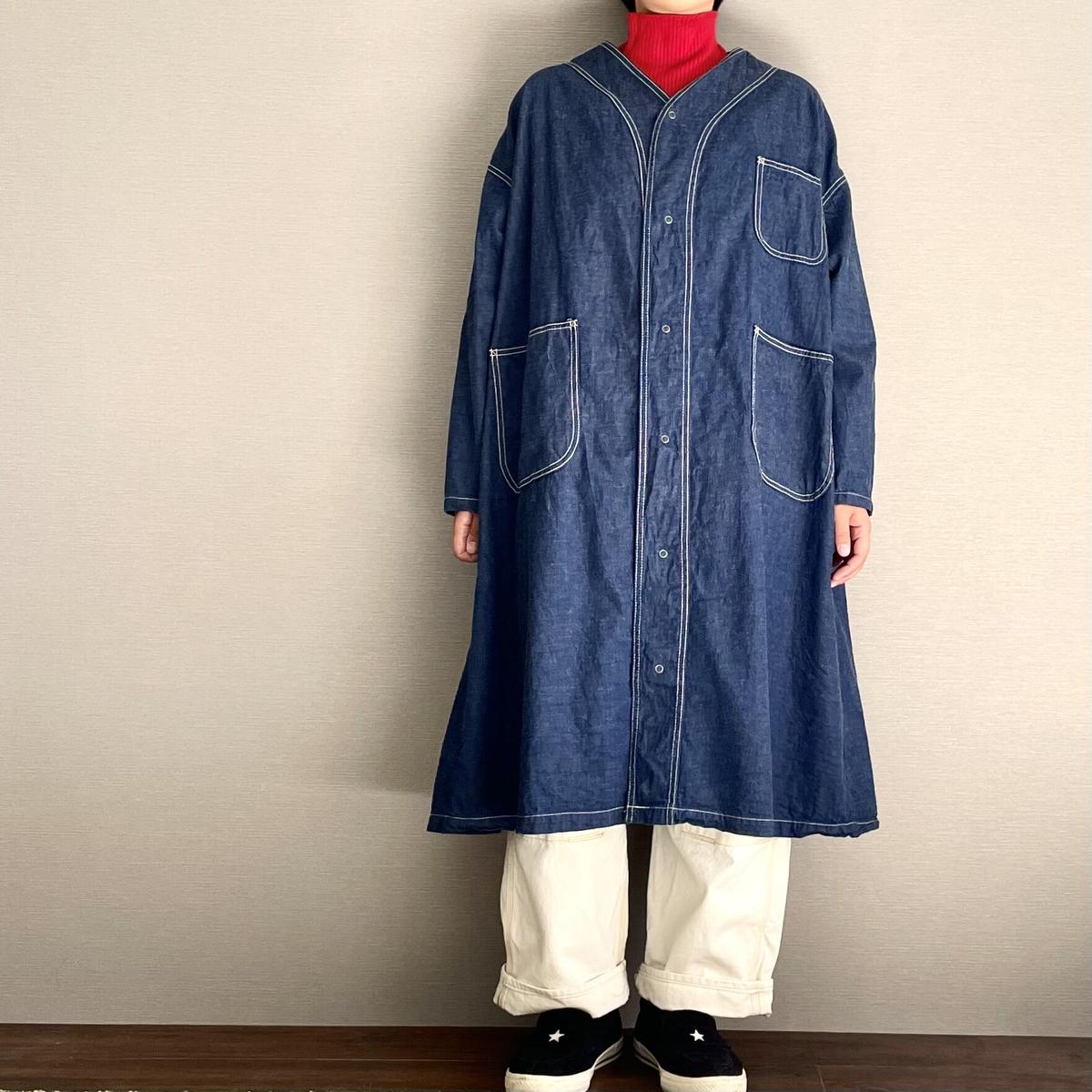 カンフーワンピース コバルトブルー 8ozヨコ糸グレーデニム Faseelectricidad Com Ar