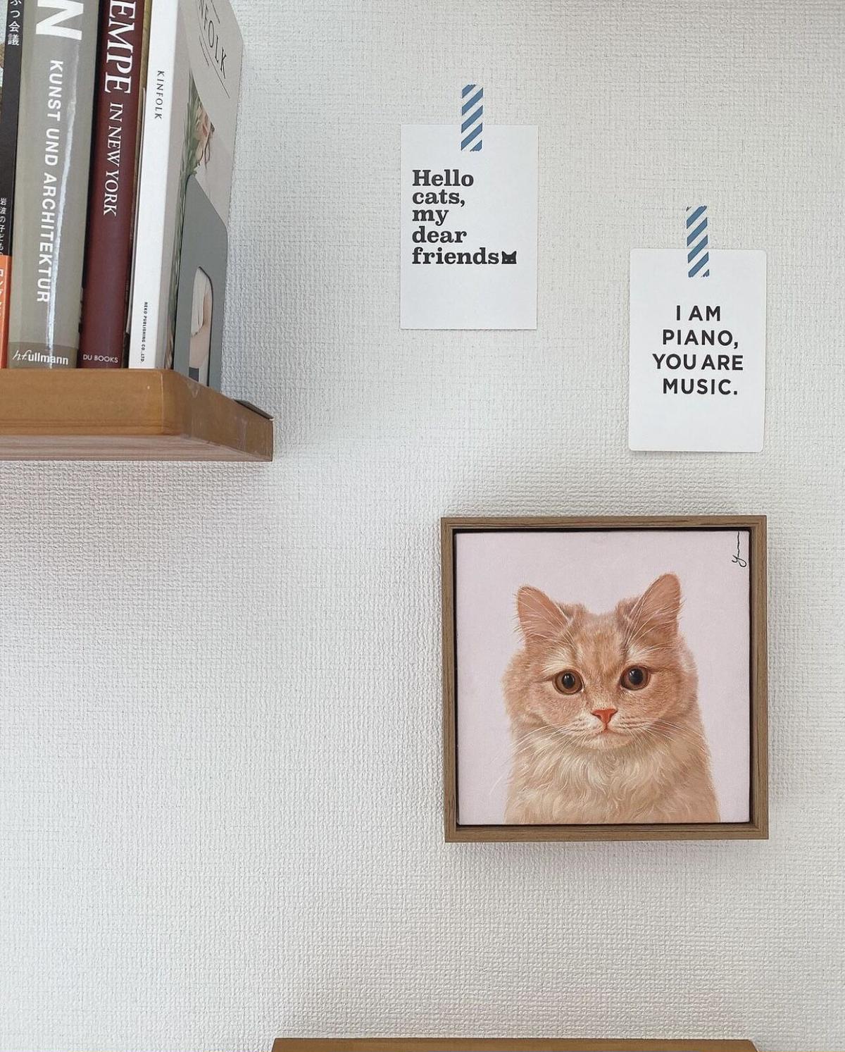 30cm 30cm 木枠セットアート 愛猫ちゃんの肖像画 Premiere Produc