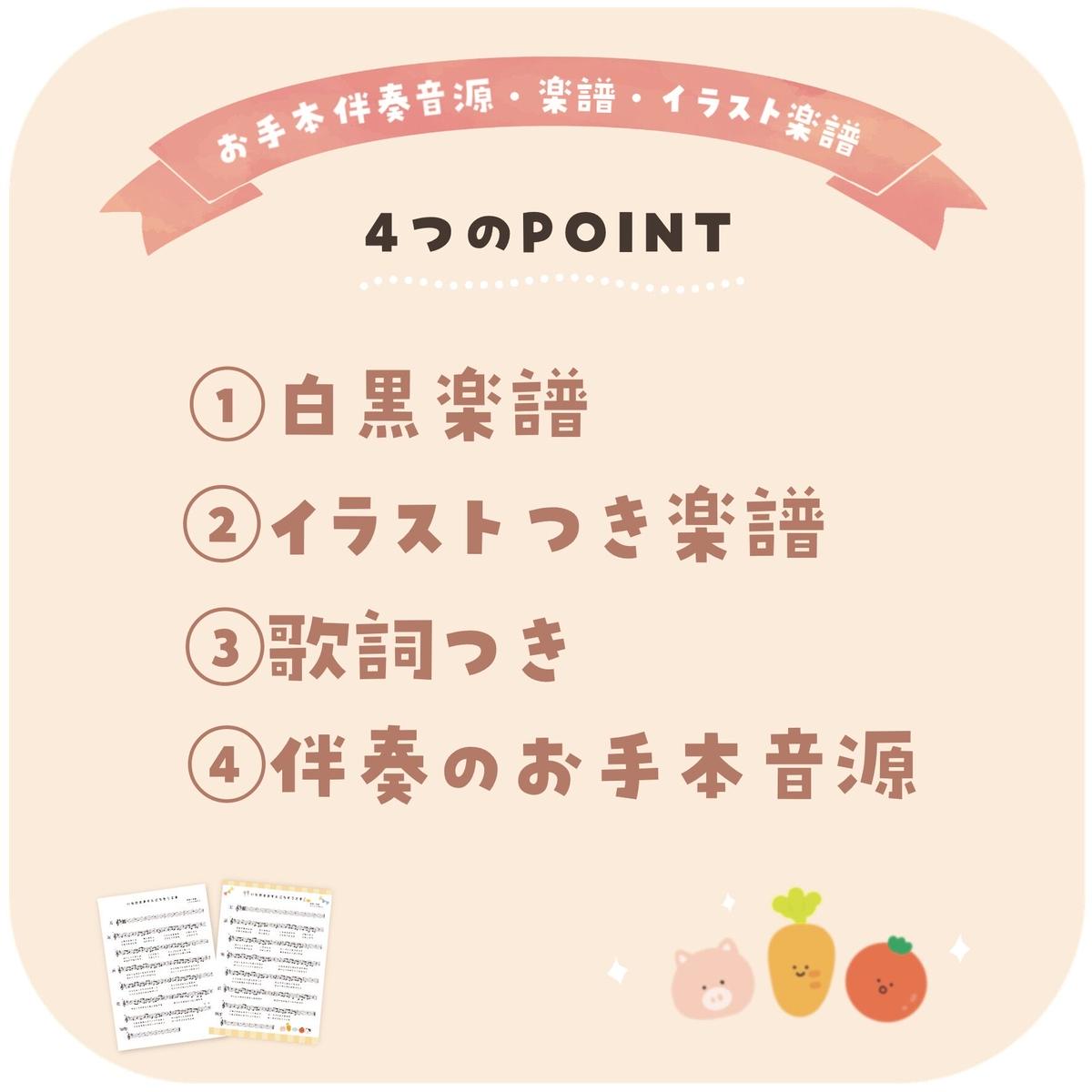 楽譜 いただきますとごちそうさま おちゃのま商店