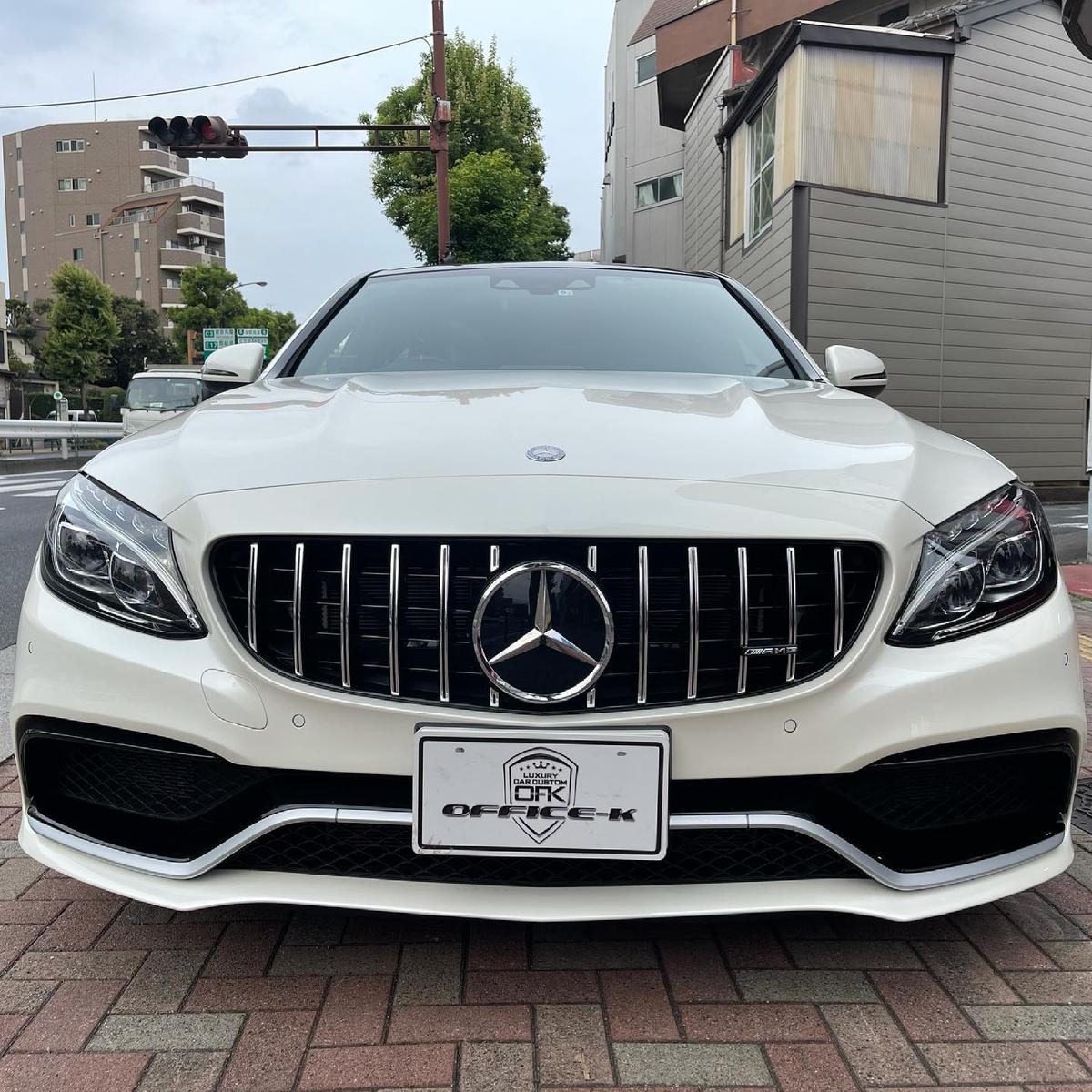 C43純正フロントグリル、AMG、ベンツ、Cクラス、W205 グリル付き】メルセデスベンツ W205 Cクラス 前期