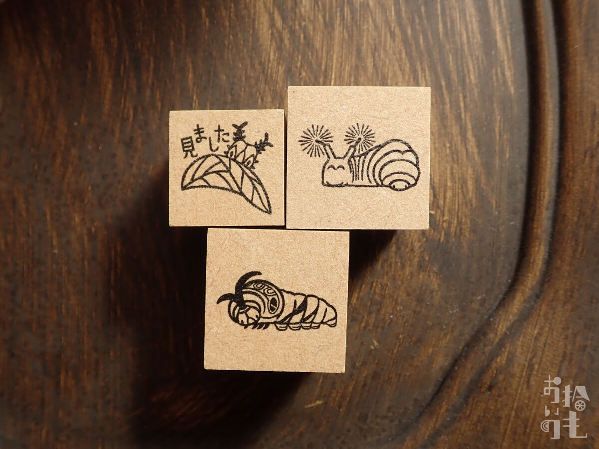 オオムラサキ幼虫 見ました ショートスタンプ お拾いもの