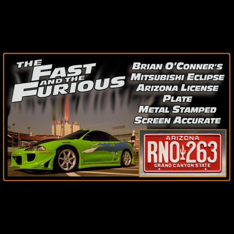 ブライアン オコナー 1995 三菱 エクリプス ナンバープレート Rno 263 アリゾ