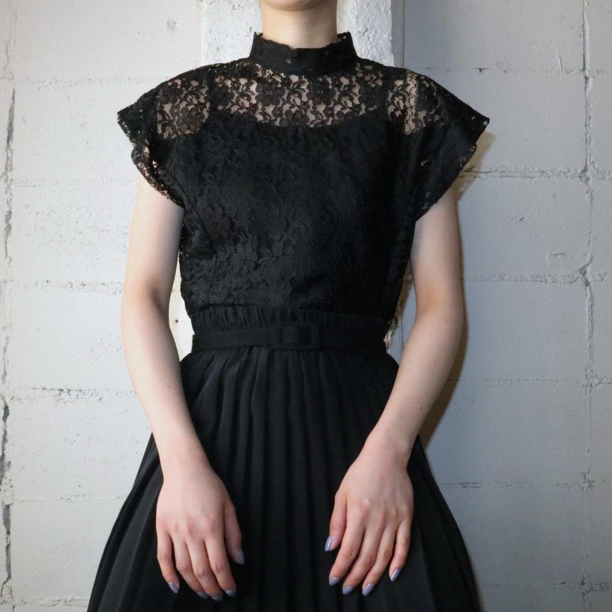 French Sleeve Lace Blouse BK Orfeo