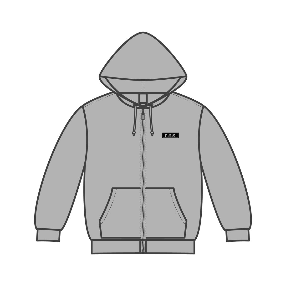 Basic Zip Hoodie L/S KIDZ-GRAY Basic Zip Hoodie L/S KIDZ-GRAY