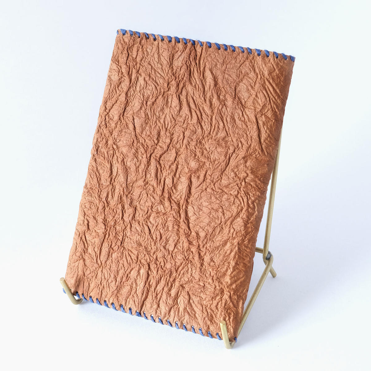 石川まゆみ Ishikawa Mayumi 柿渋もみ紙の文庫本用ブックカバー オトメの金