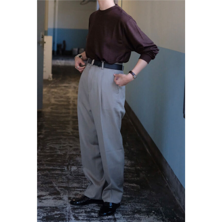 国産品 fendart 1 tuck trousers gray tf スラックス - retrace.ai