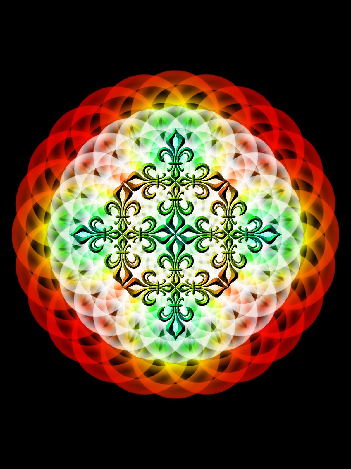 デジタル曼荼羅 高画質 Happy Aura Mandala