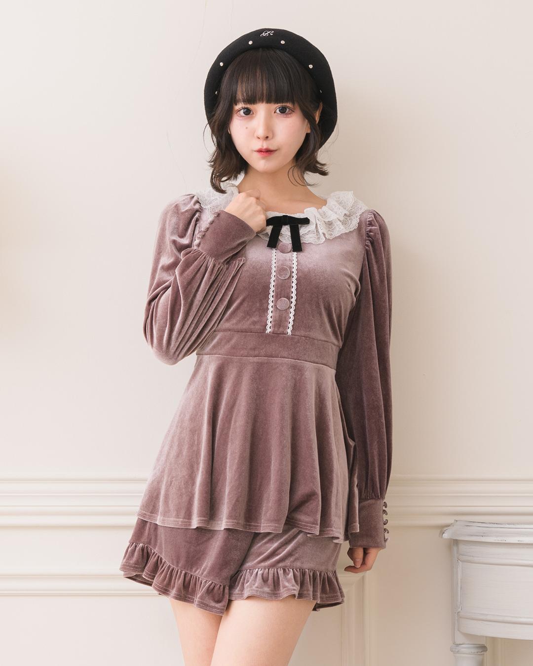 ダブルレースベロアセットアップ | pium