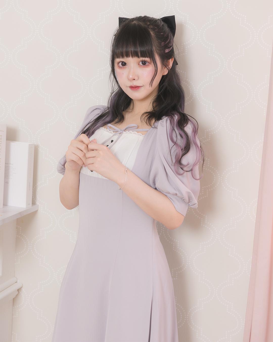 pium マーメイドフレアカフェワンピ