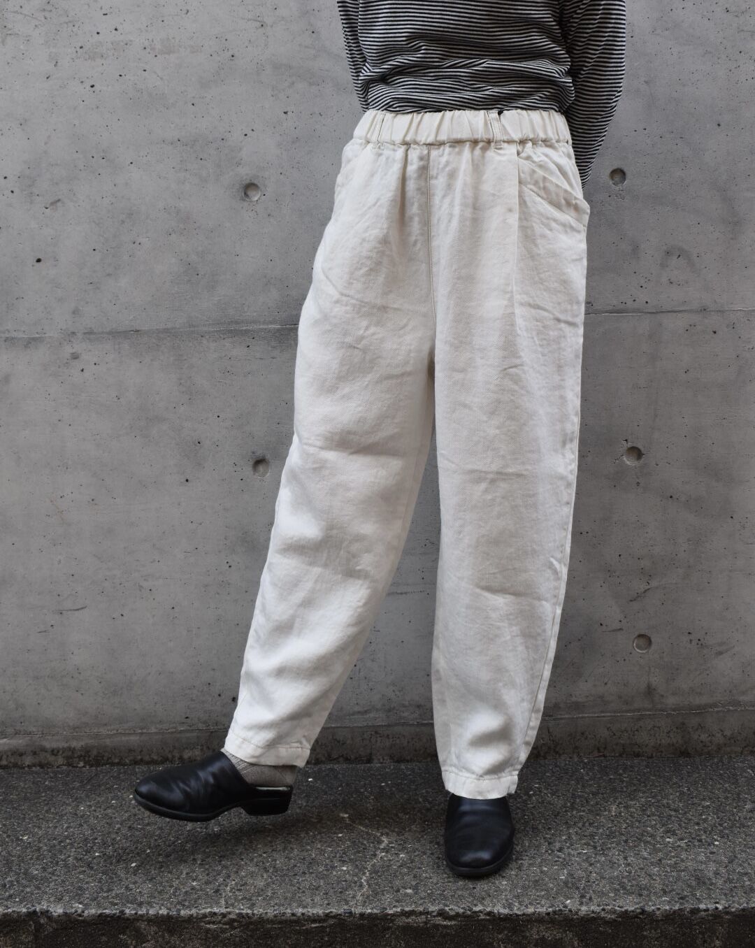 Hands of creation 11ozリネンデニム イージーコックパンツ | pivoine