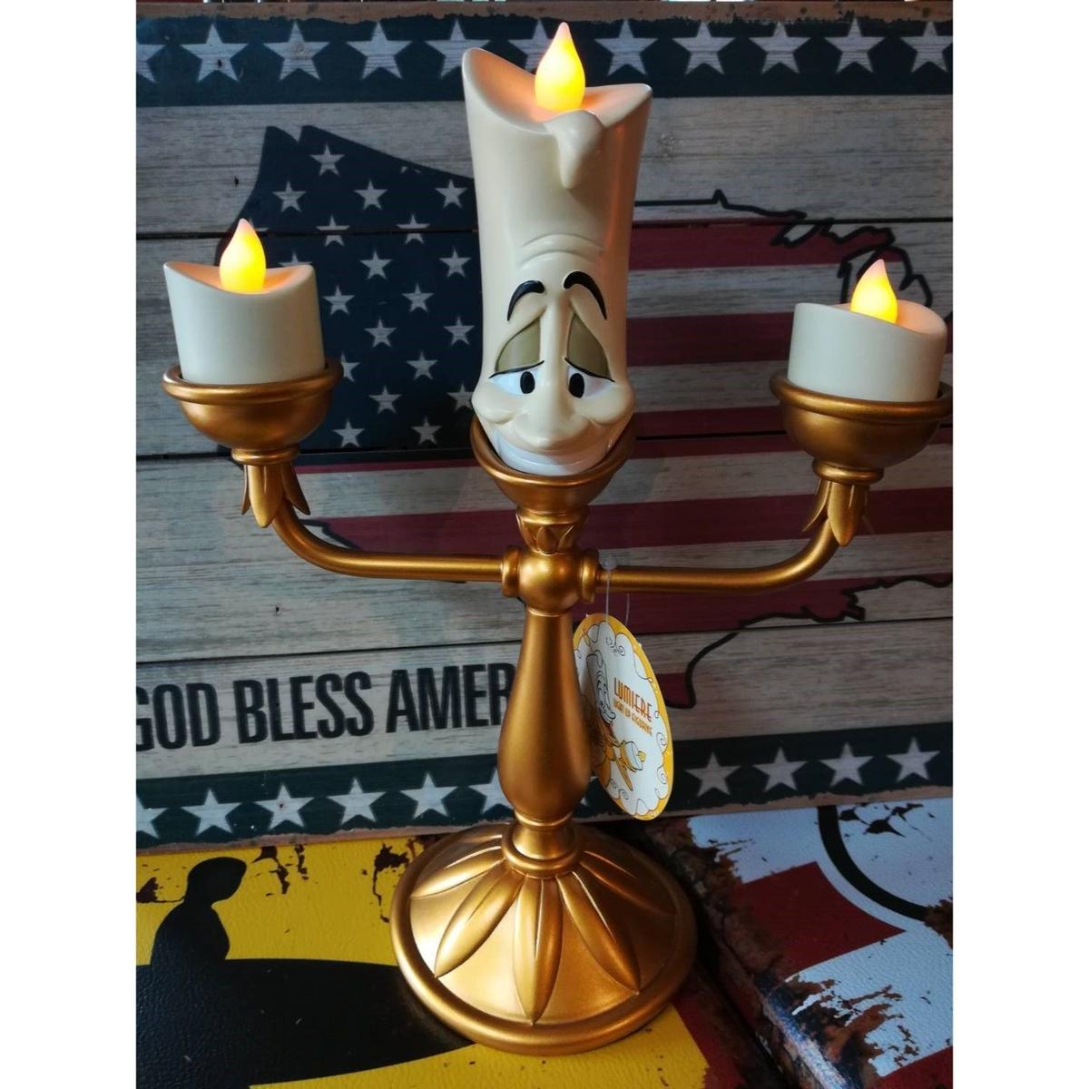 Usa直輸入 Disney 美女と野獣 ルミエール ライト アップ フィギュア スタンドライ