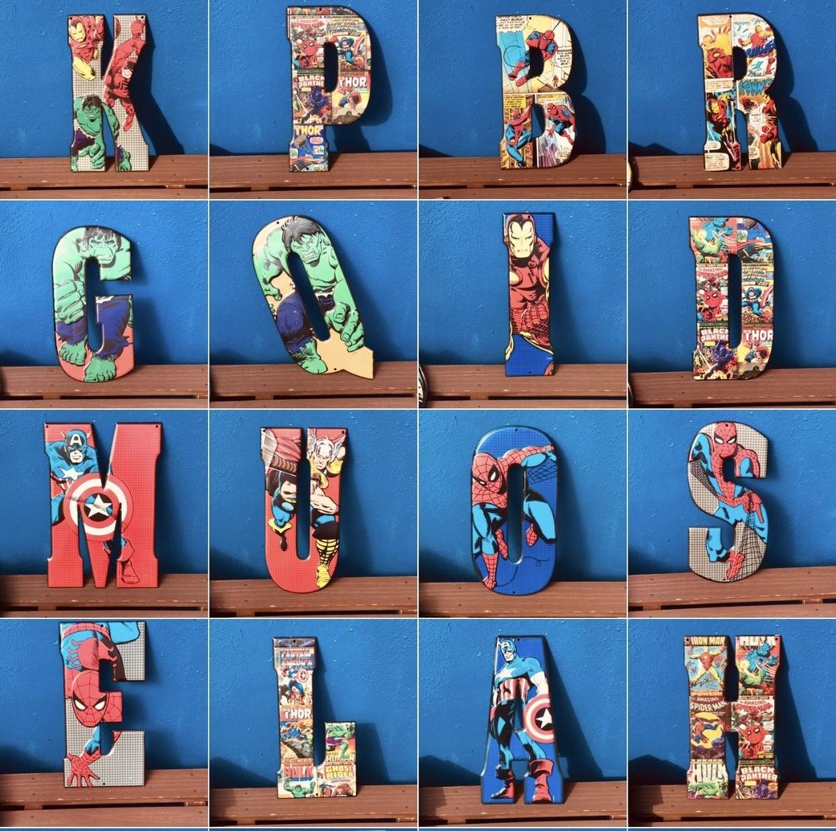 Usa直輸入 Marvel アルファベット B U ブリキ看板 文字 ロゴ ブリキ 壁掛け