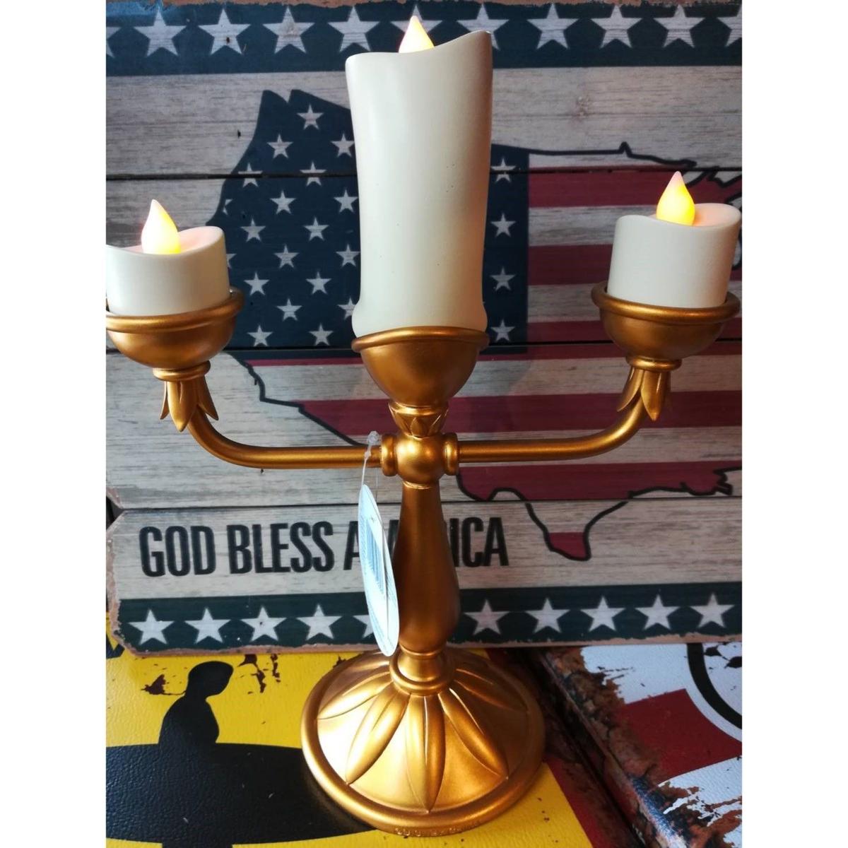 Usa直輸入 Disney 美女と野獣 ルミエール ライト アップ フィギュア スタンドライ