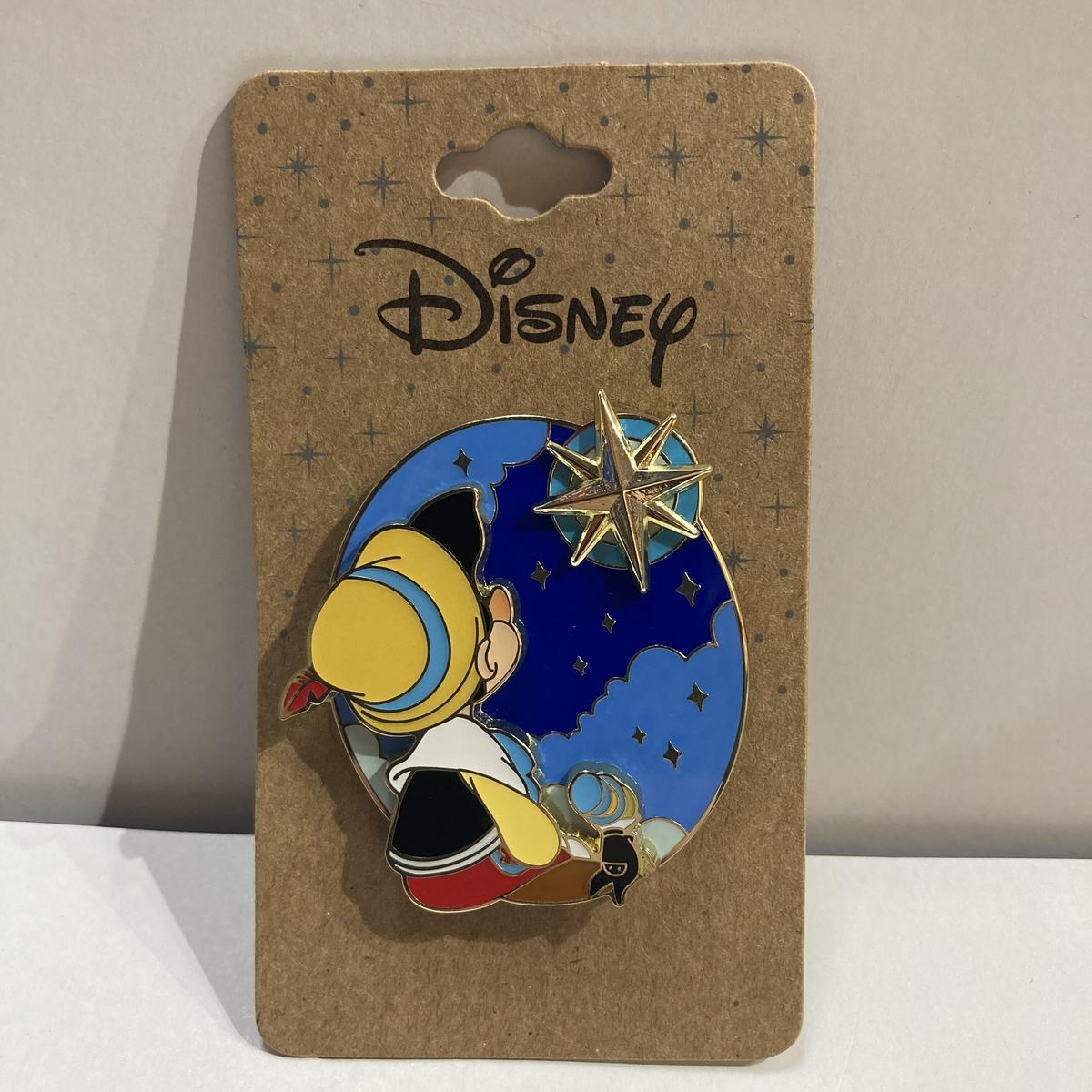 Usa直輸入 Disney ピノキオ ジミニー クリケット 星に願いを エナメル ピン