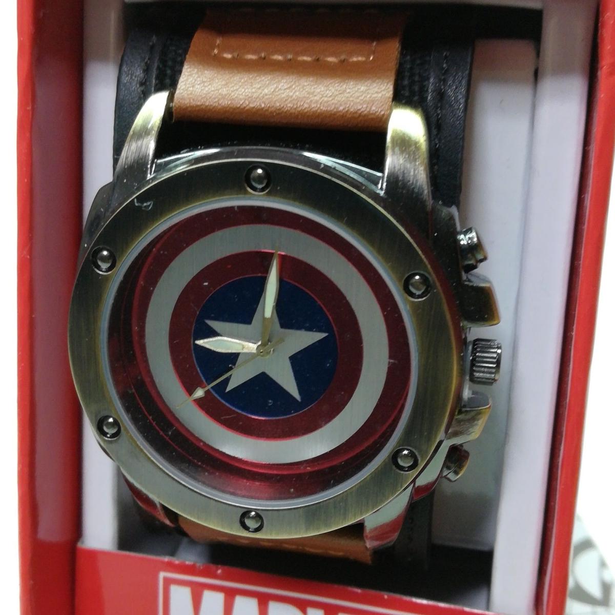品質は非常に良い 送料無料 腕時計 マーベルキャプテンアメリカmarvel Captain America Wristwatch 男女兼用腕時計