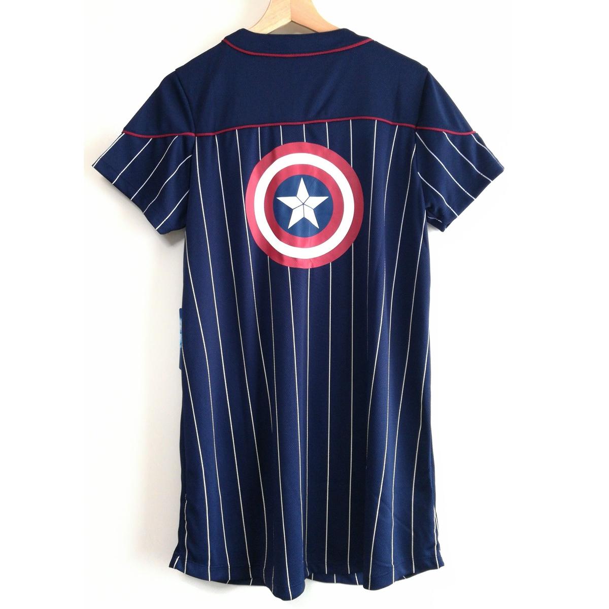 Usa直輸入 Marvel キャプテンアメリカ ベースボール Tシャツ ワンピース アベンジ