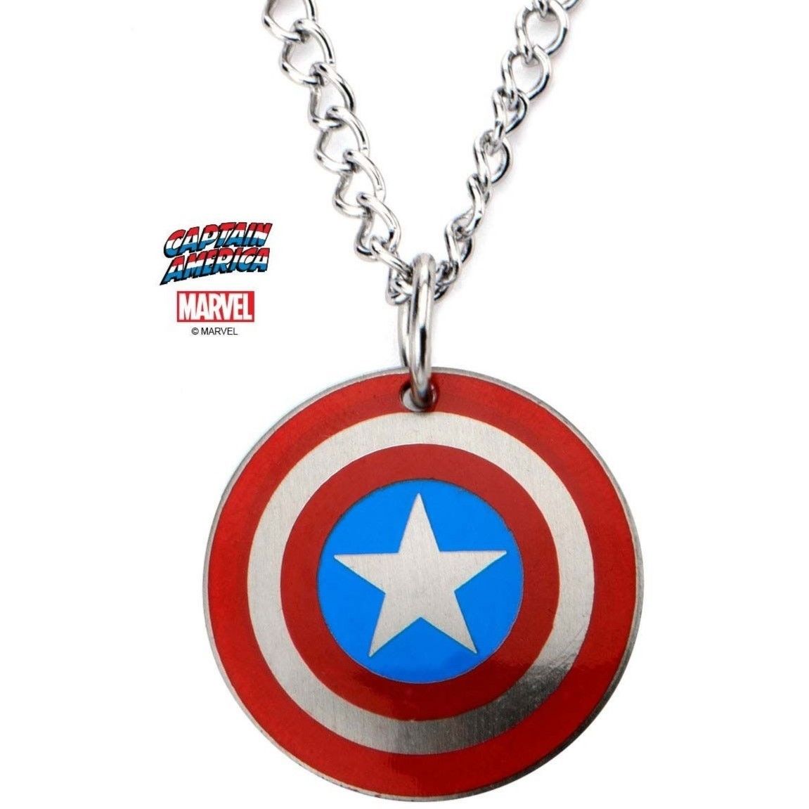 Usa直輸入 Marvel キャプテンアメリカ 盾 シールド ネックレス ペンダント マーベ