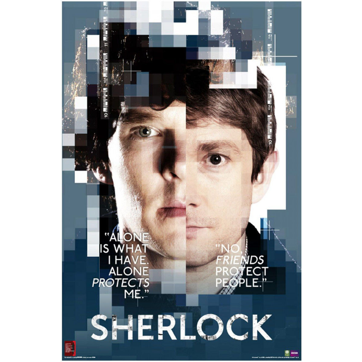 Usa直輸入 Sherlock シャーロック ワトソン 顔アップ ロゴ ポスター 221b