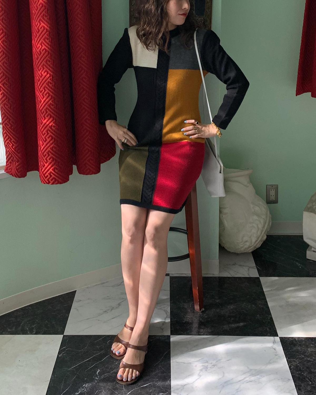 ウンガロ ヴィンテージ ニットワンピース Poison Vintage プワゾン ヴィン