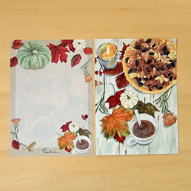 Ls506 レターセット ａ5 落ち葉 ポンチセ Stores店