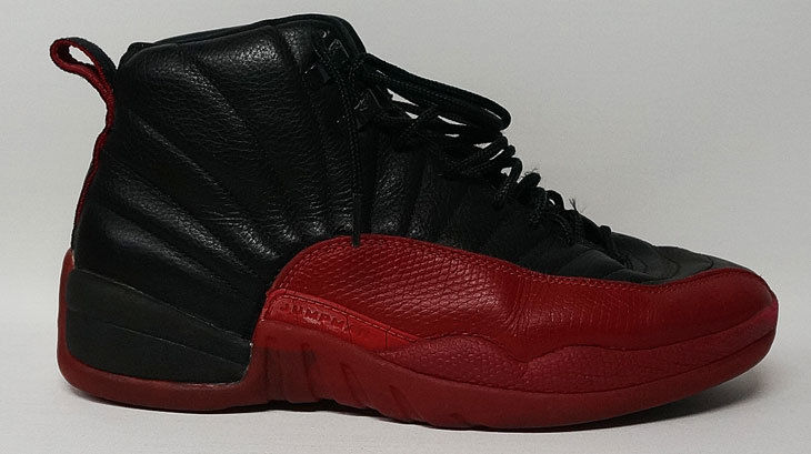 AIR JORDAN 12 BLACK-VARSITY RED 130690-061 28.5