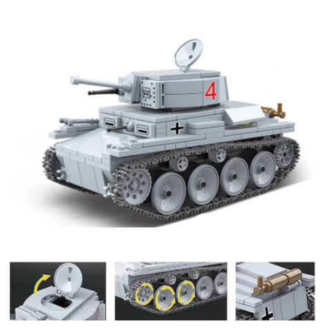 レゴ互換 戦車 Lt 38 ミニフィグ ドイツ軍 ライトタンク 軍用車両 第二次世界大戦 Ww