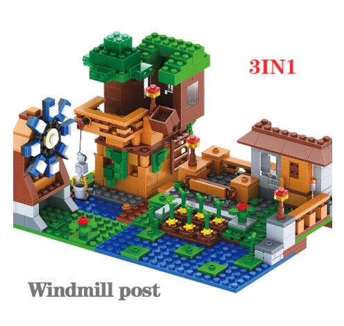 レゴ互換 ブロック レゴ風 3in1 マイワールドシリーズ 高級ツリーハウス カラフルで楽しく