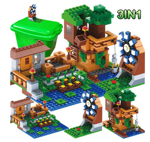 レゴ互換 ブロック レゴ風 3in1 マイワールドシリーズ 高級ツリーハウス カラフルで楽しく