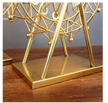 オブジェ 置物 北欧インテリア 観覧車 51cm 金色 ゴールド 飾り レトロ アンテ