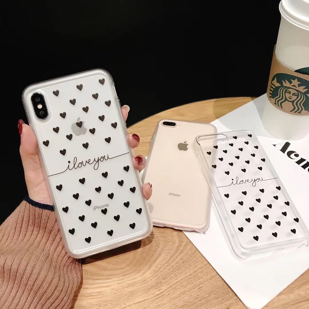 ハート柄 Iphoneケース クリアケース 韓国 透明 かわいい ケース おしゃれ お洒落 海 ハート柄 Iphoneケース クリアケース 韓国 透明 かわいい ケース おしゃれ お洒落 海