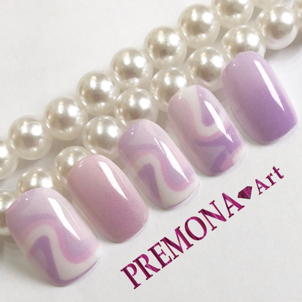 中指用 プッチ柄 パープル 72 Premona Art デジタルネイルプリンターデザ