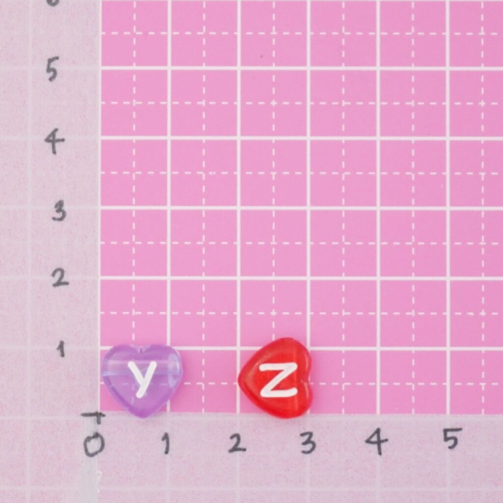 アルファベット クリアハートビーズ ハンドメイド パーツ 素材 キッズアクセサリー かわいい