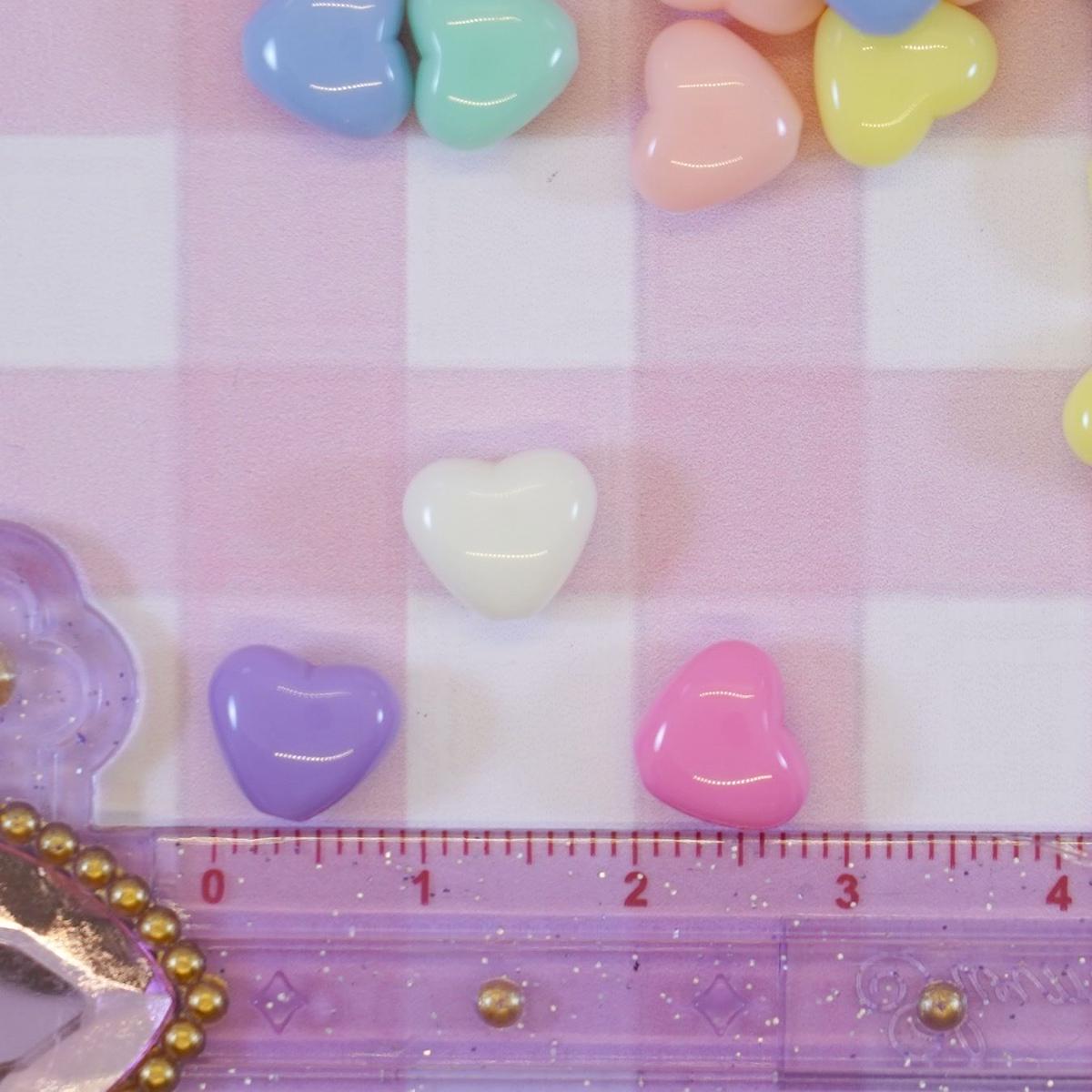 ハートビーズ 8mm 50個 ハンドメイド パーツ 素材 キッズアクセサリー かわいい ゆめか