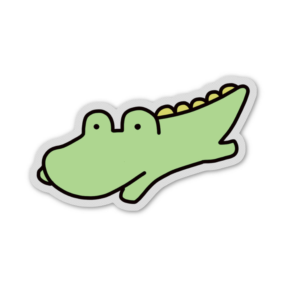 ワニさんステッカー 3枚セット Pukutomo Store