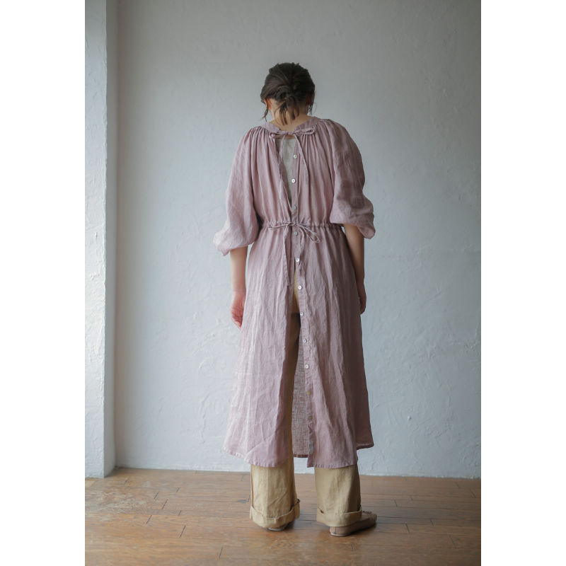 Fog Linen Work Lithuania Linen Onepiece ローズ