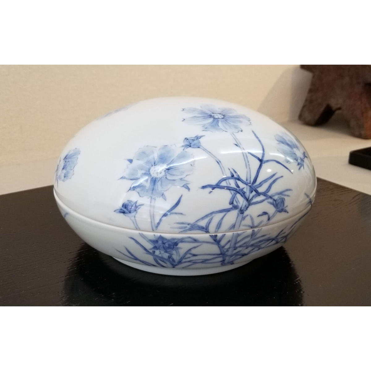 春のコレクション 島田恭子 箱なし 陶箱 蓋物 陶筥 さくら文 工芸品