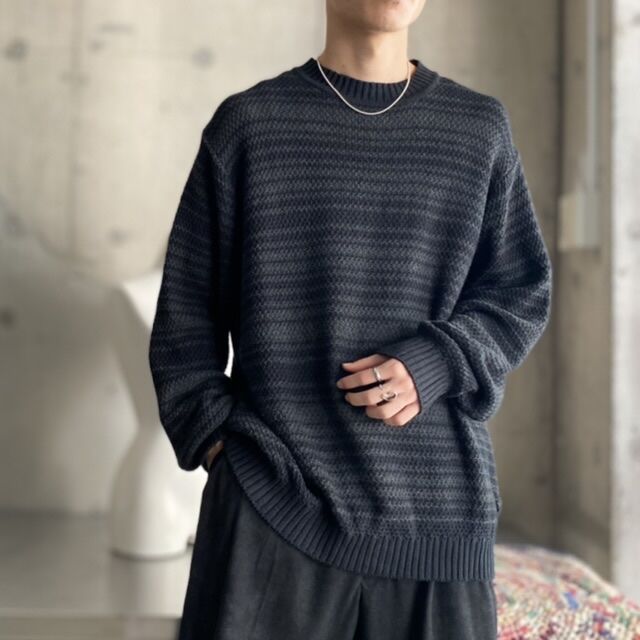 サントスピンク 希少 薄手 90s perry ellis グラデーション ニット