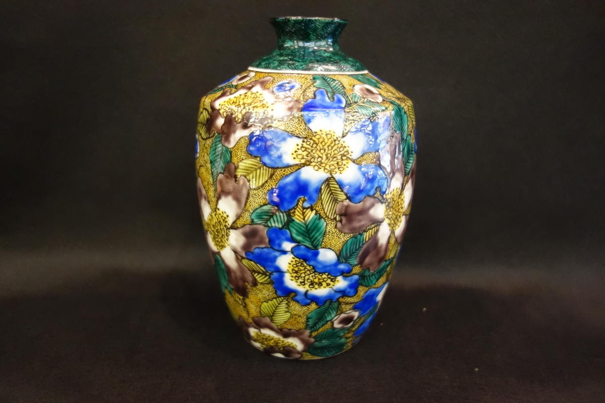 花瓶6.5号吉田屋山茶花 陶粋作 花瓶6.5号吉田屋山茶花 陶粋作
