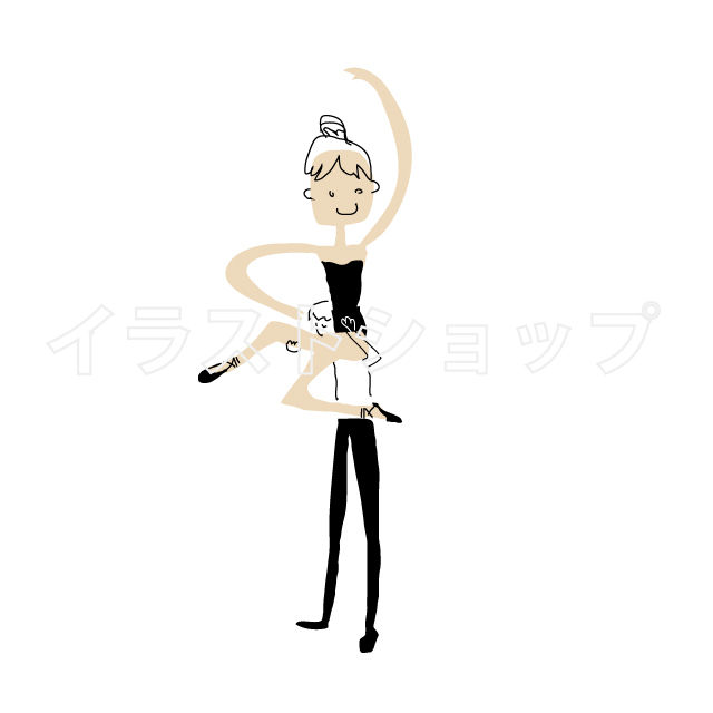 バレエ 肩のせリフト イラスト イラストショップ