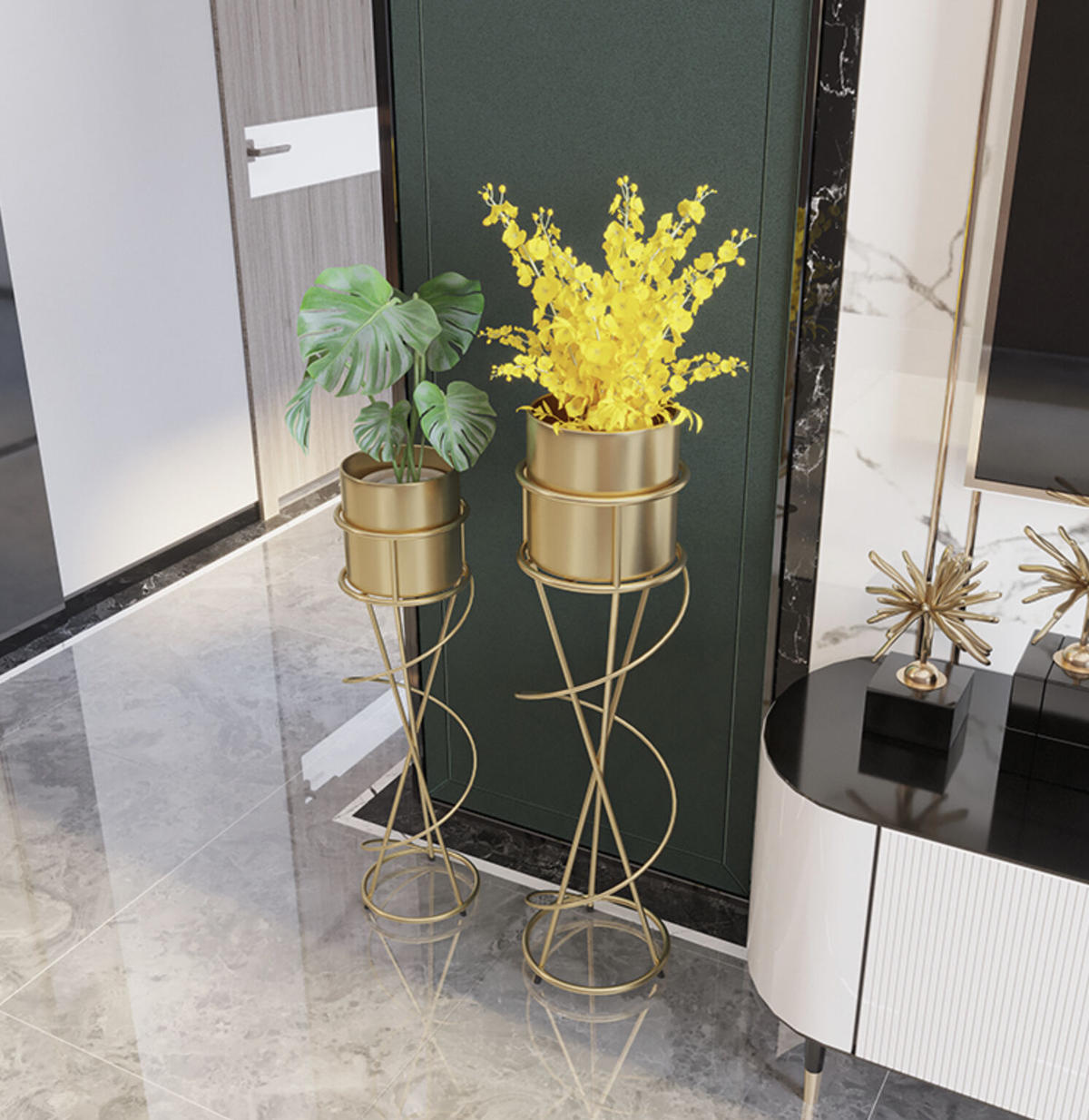 ゴールドウェーブフラワースタンド M Raffinato