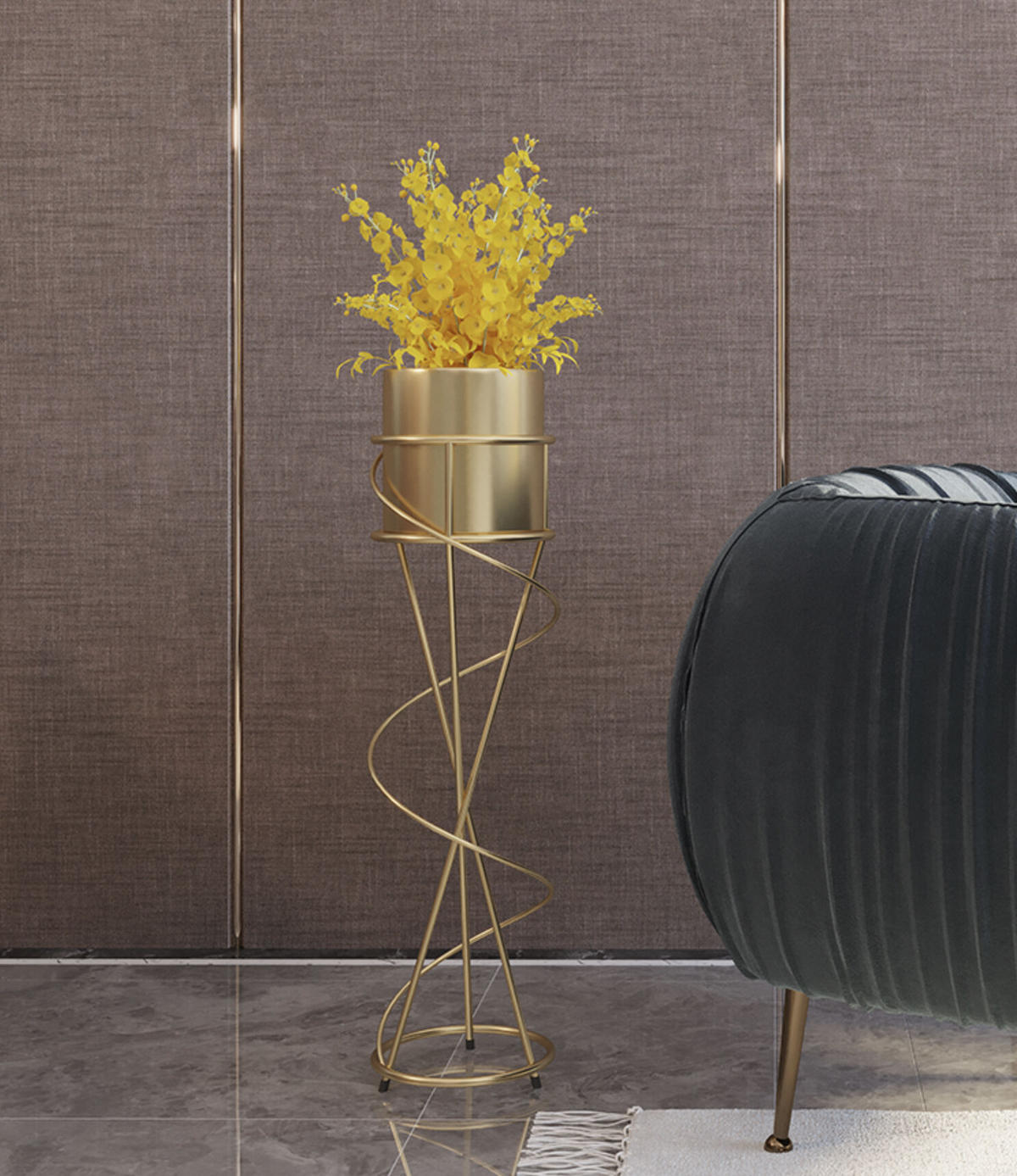 ゴールドウェーブフラワースタンド M Raffinato