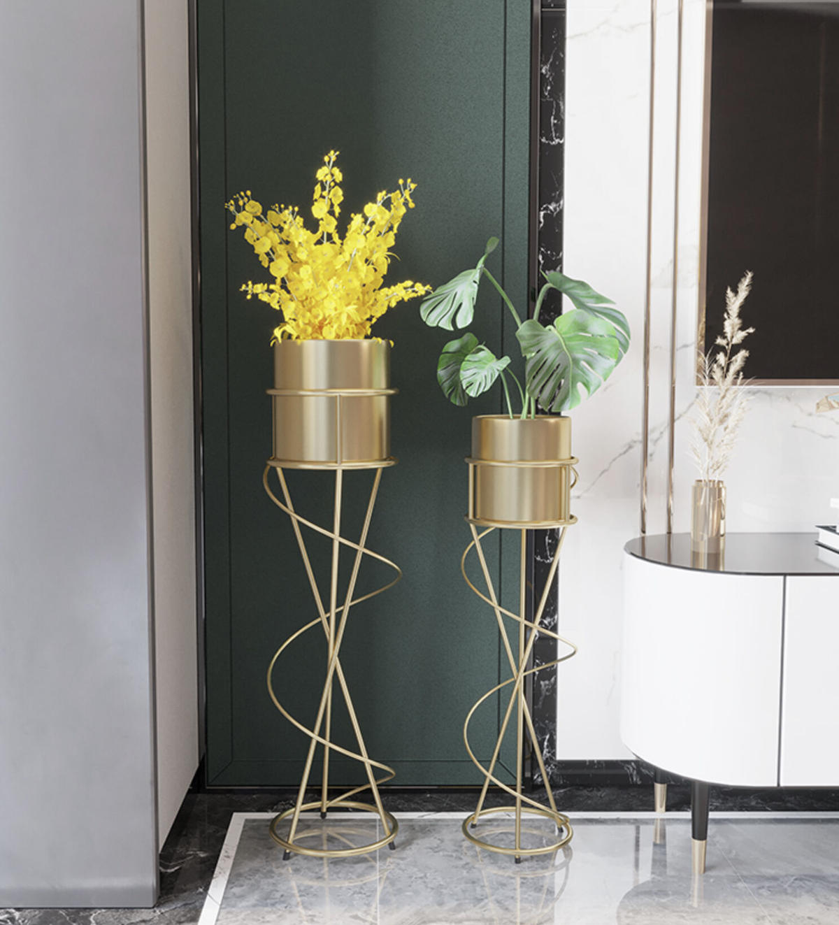 ゴールドウェーブフラワースタンド M Raffinato