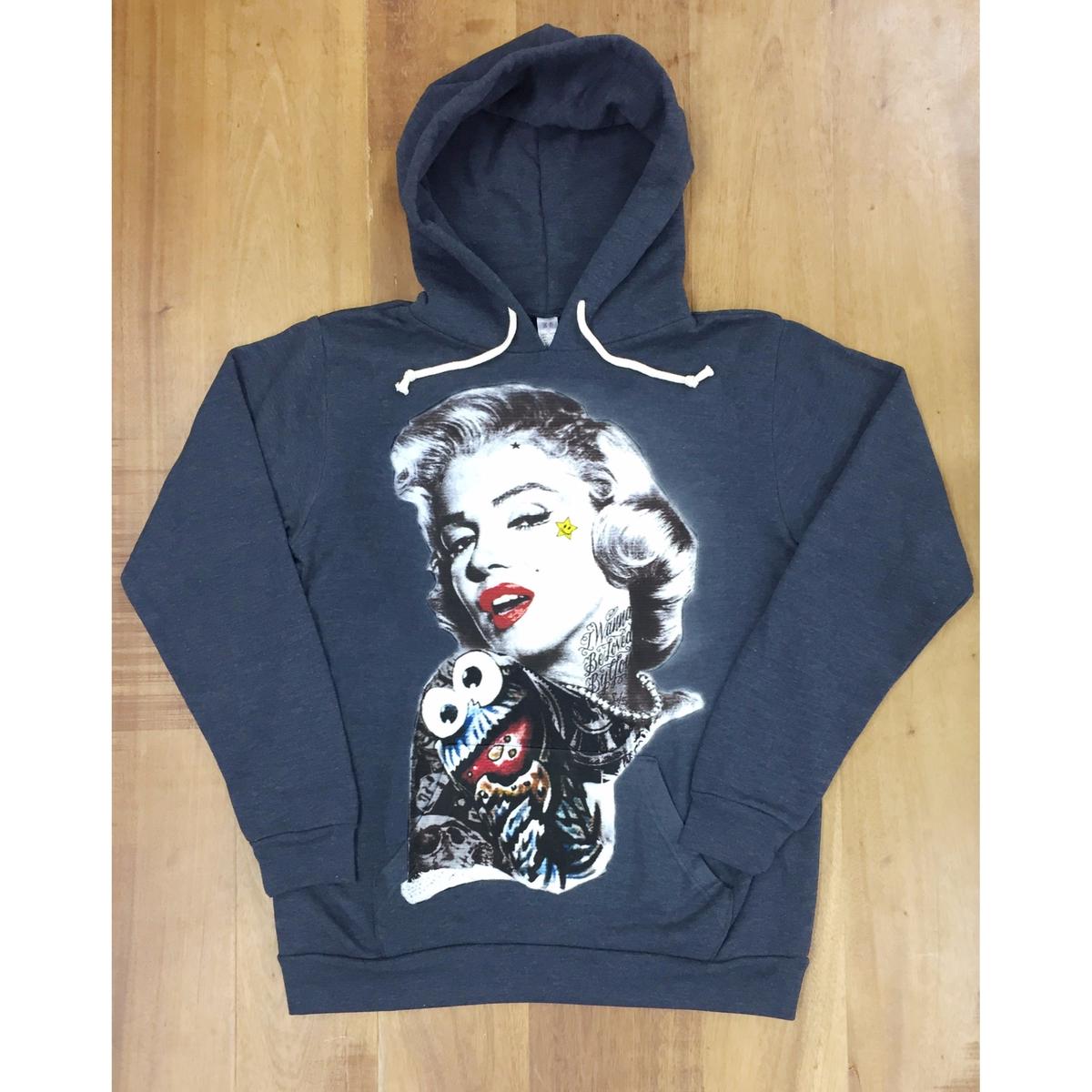 Rarete ラルテ マリリンモンロー クッキーモンスター パーカー ネイビー 星柄