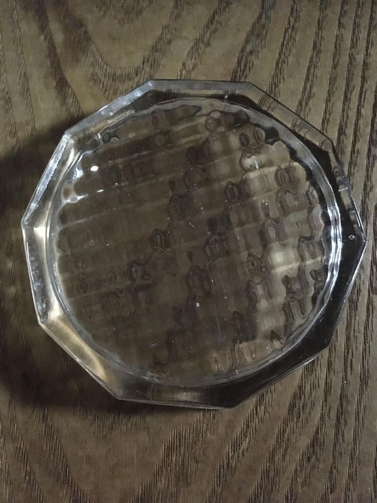 プレスガラスコースター クリアガラス 昭和３０年代 れいゆぅる Rayures