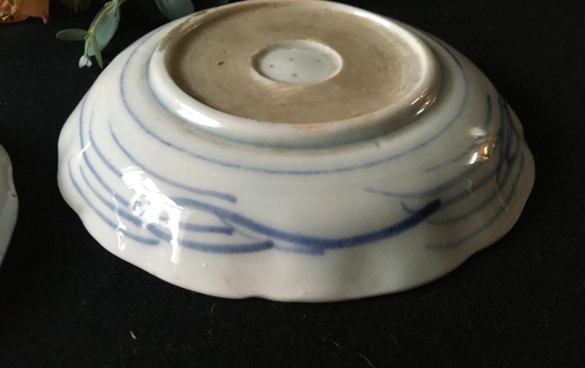 古伊万里 染付け松竹梅花型文様 4寸皿 幕末時代 | れいゆぅる rayures