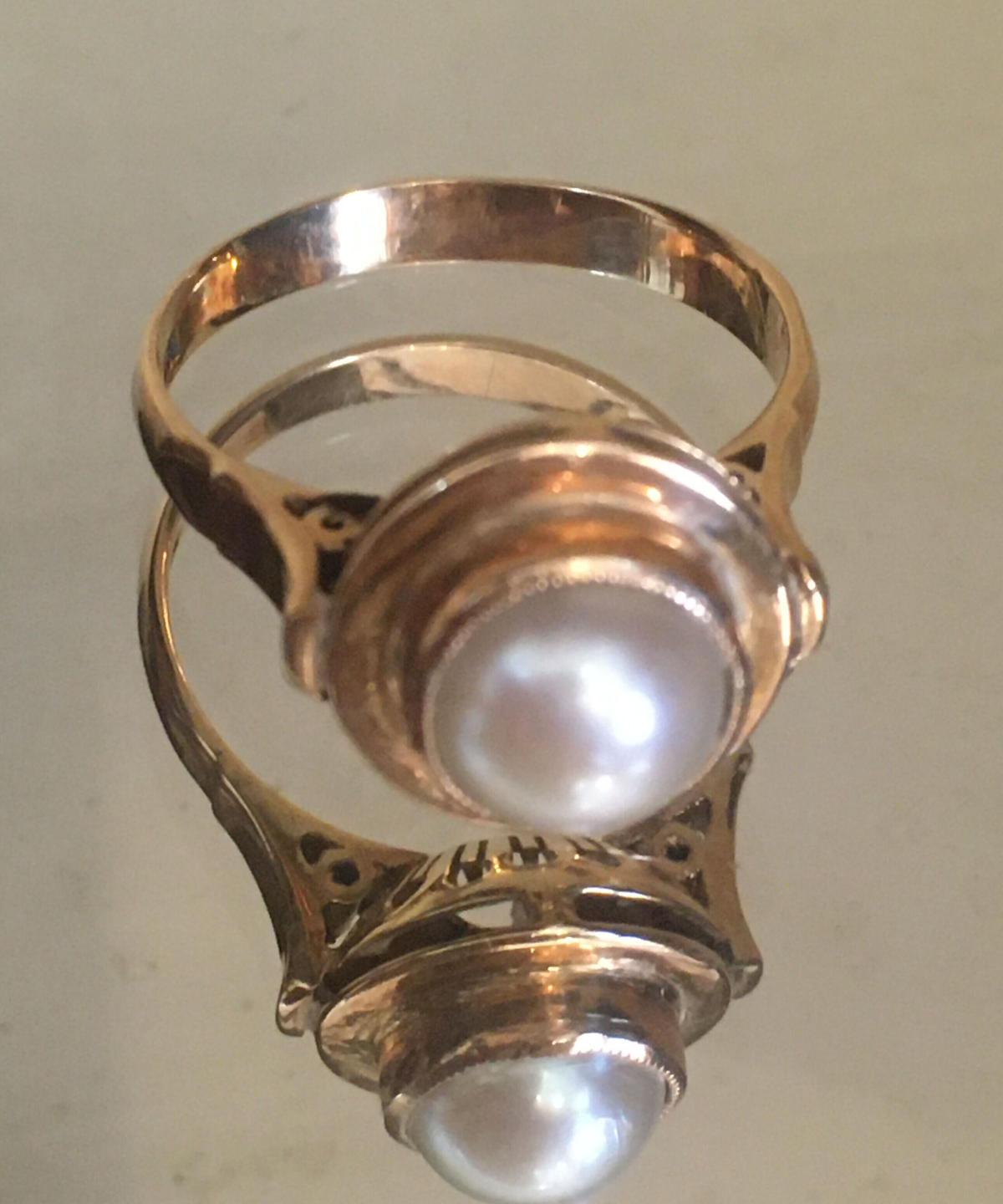 ヴィンテージパールリング 真珠指輪 K18刻印 未使用品 昭和30年代 ...