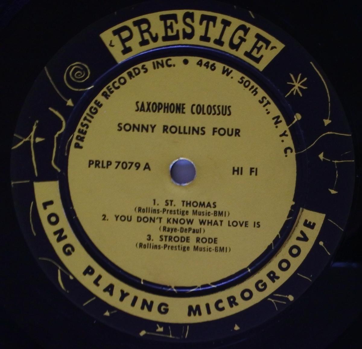 Sonny Rollins ‎ Saxophone Colossus (Prestige
