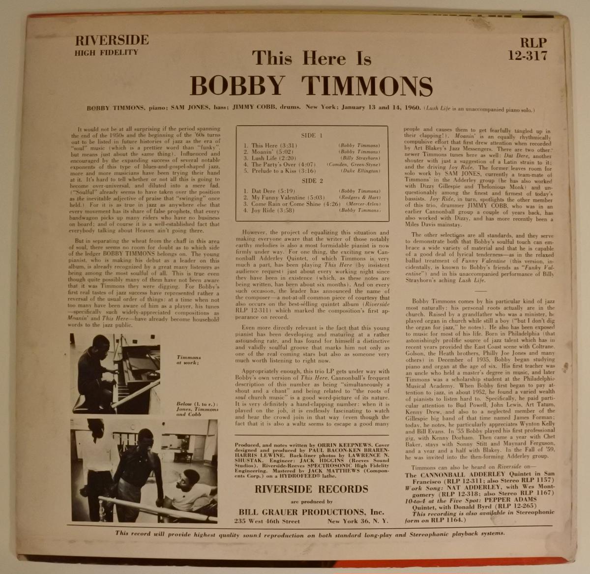Bobby Timmons Chun-King レコード LP ジャズ JAZZ ボビー