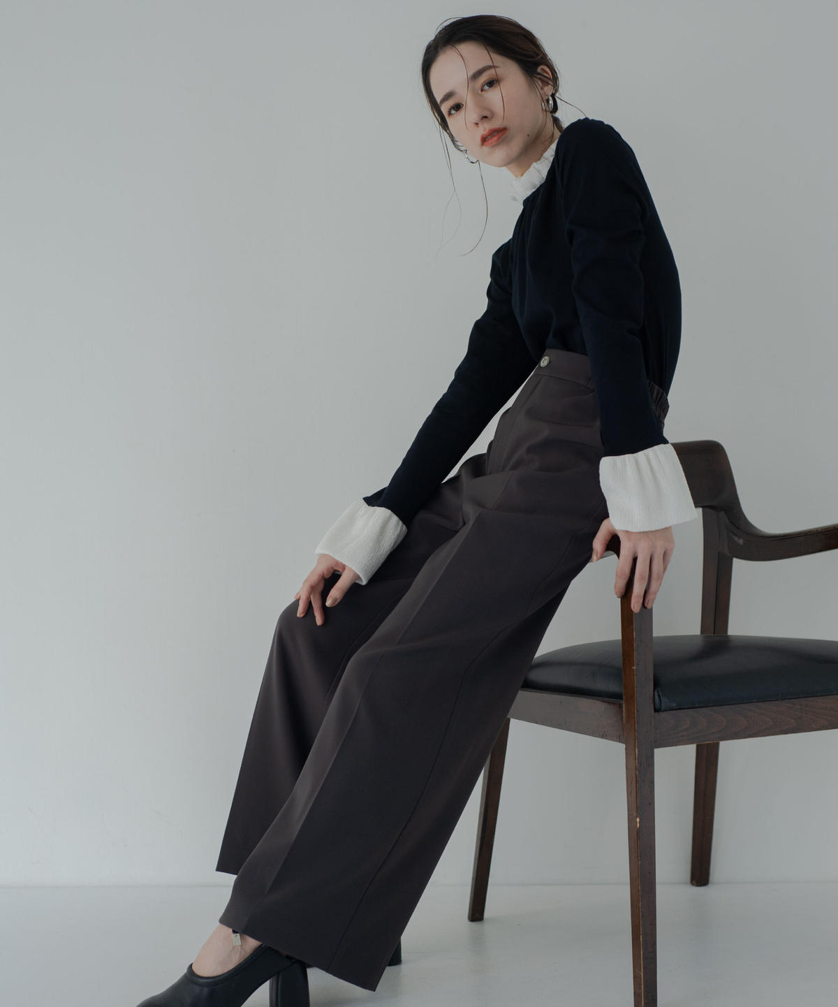 CENTER PRESS WIDE PANTS
